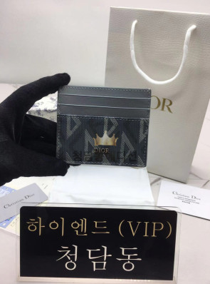 디올 CD 다이아몬드 패턴 카드홀더