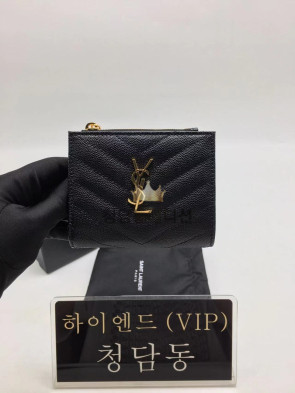 생로랑 모노그램 지퍼 카드 케이스 517045