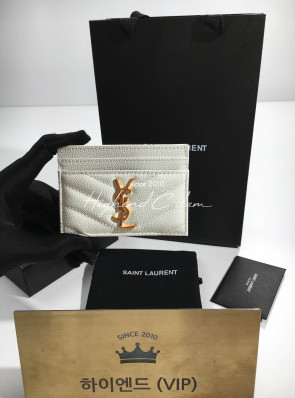 생로랑 모노그램 퀼팅 카드홀더 423291