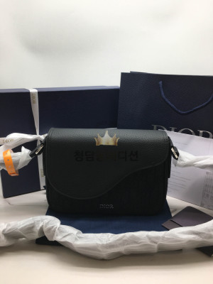 디올 CD 오블리크 새들 메신저백