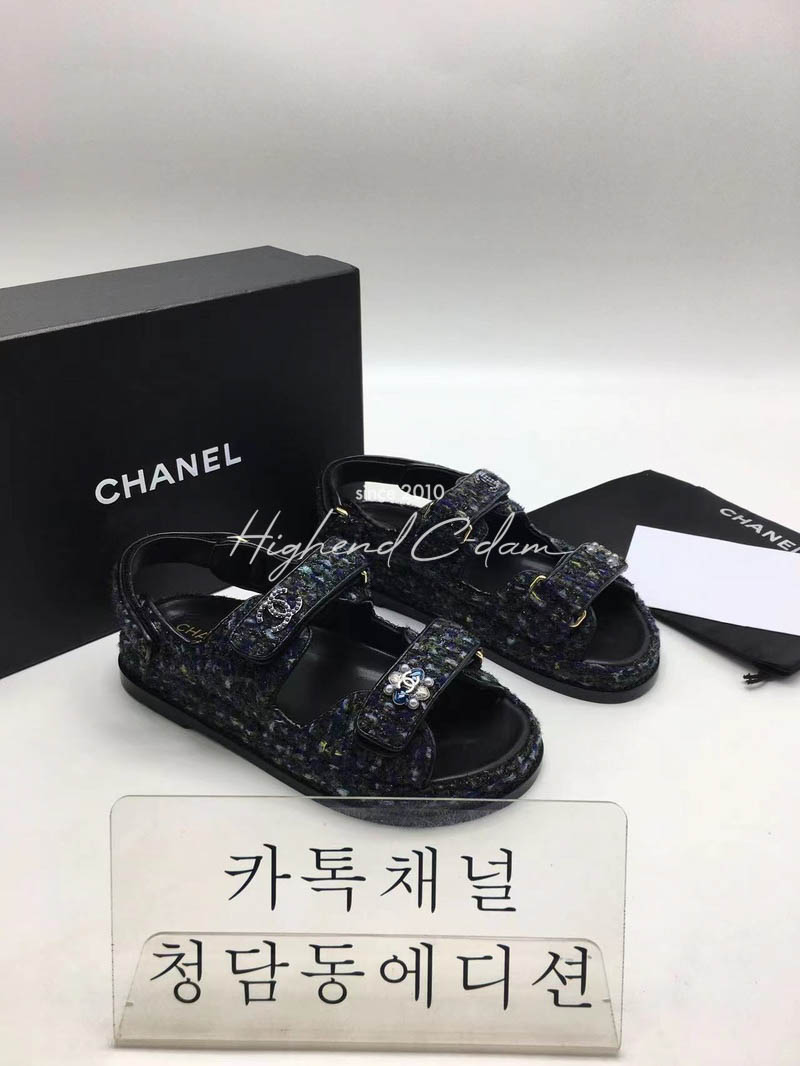 샤넬 벨크로 샌들