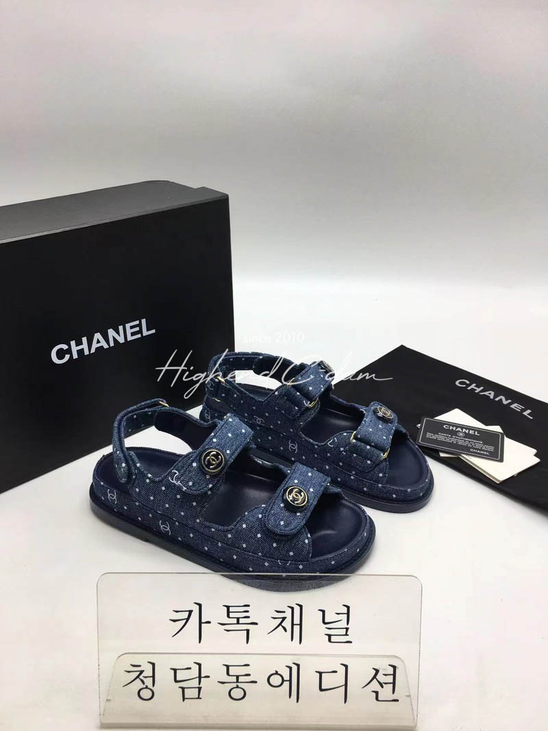 샤넬 벨크로 샌들
