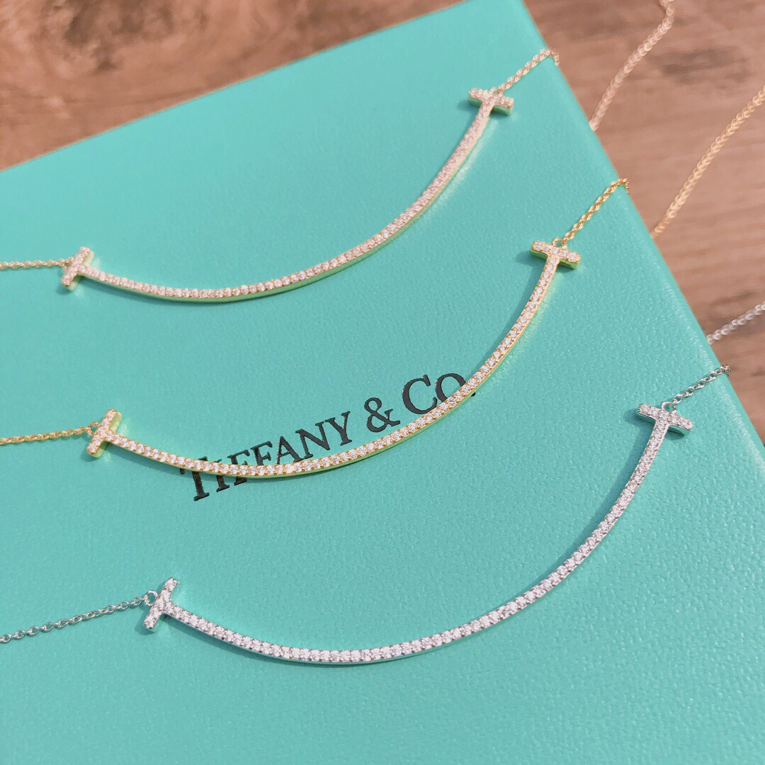 티파니 스마일 목걸이 (6CM) (V-gold소재) (3COLOR)