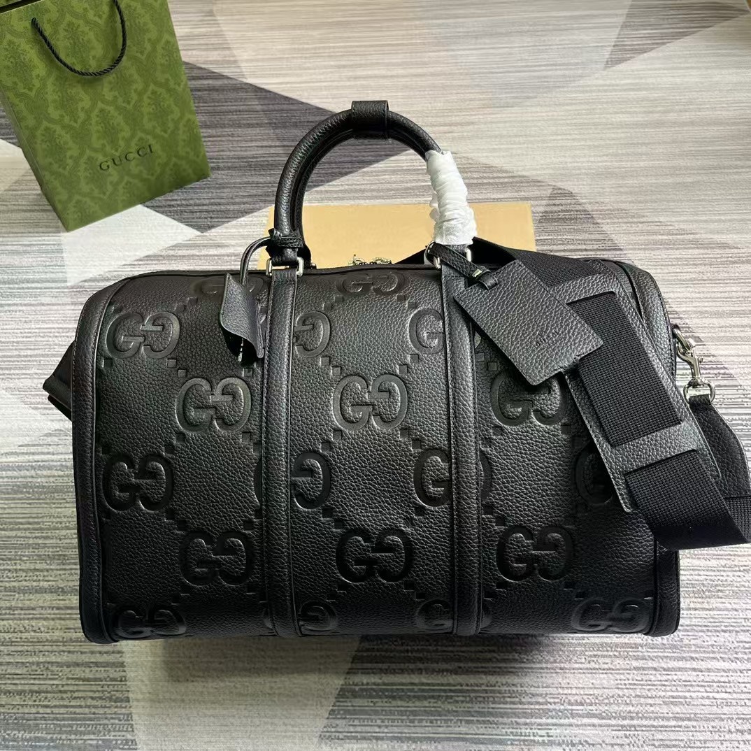 구찌 점보 GG 스몰 더플백 블랙 725282