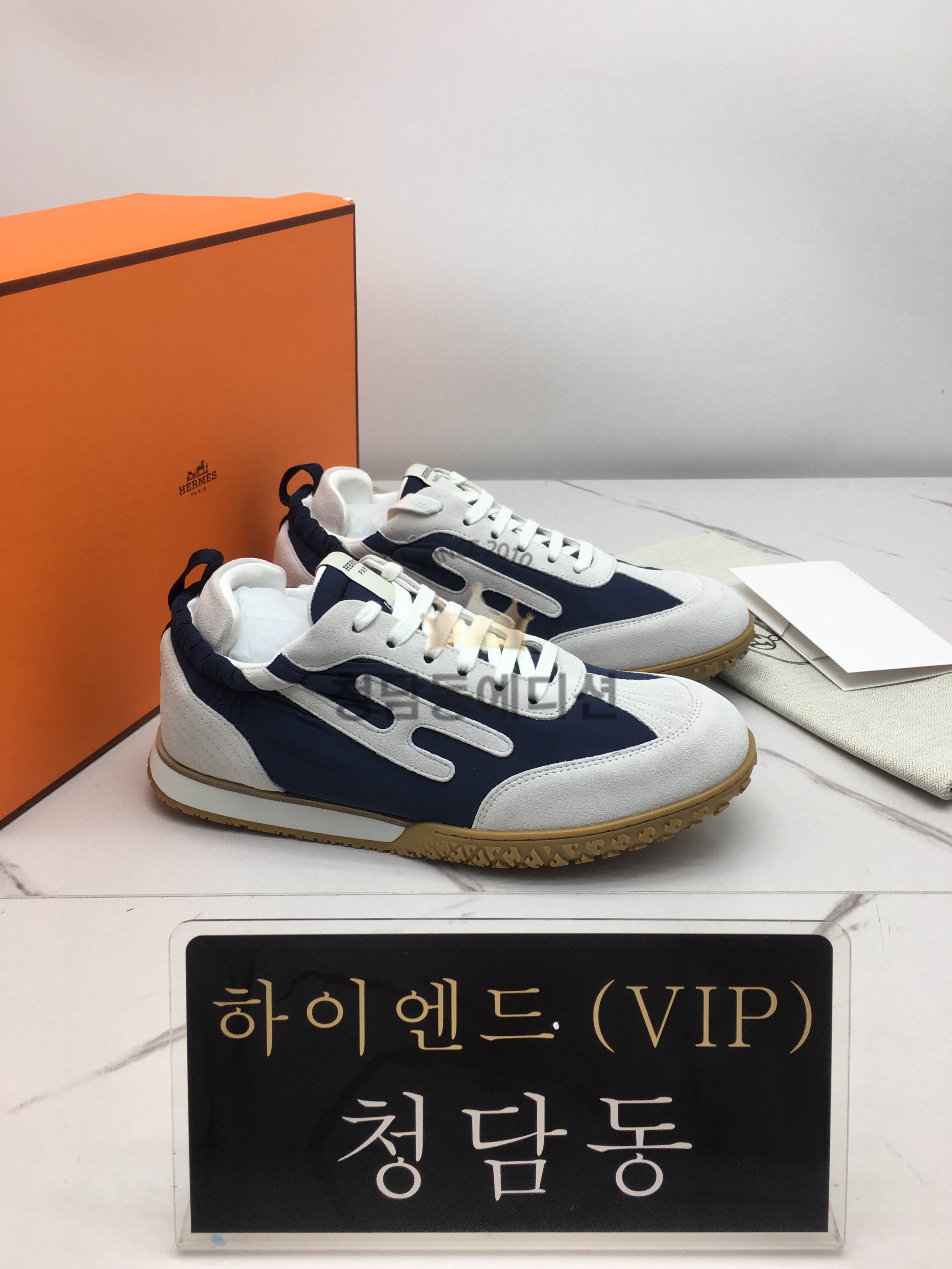 에르메스 Jet 스니커즈 (남녀공용) (컬러 마린블랑)