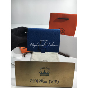에르메스 뉴 H 파상 앱송 반지갑 올수공 (컬러 블루로얄)